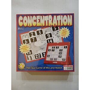 CONCENTRATION Board  Game New In Box 2002 Complete Classic Game Of Mix & Match